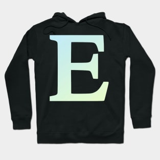 The Letter E Blue and Green Gradient Hoodie